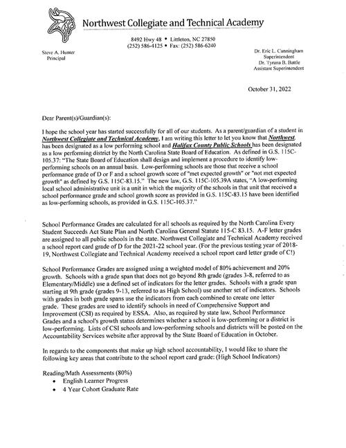 Letter To Parents
